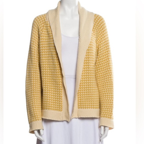 THE GREAT. the minicheck lodge cardigan - golden light s (1) - Picture 7 of 10
